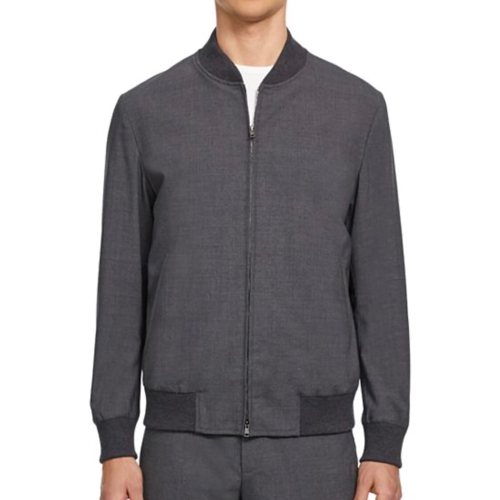 Aiden slim fit navy Bomber Jacket